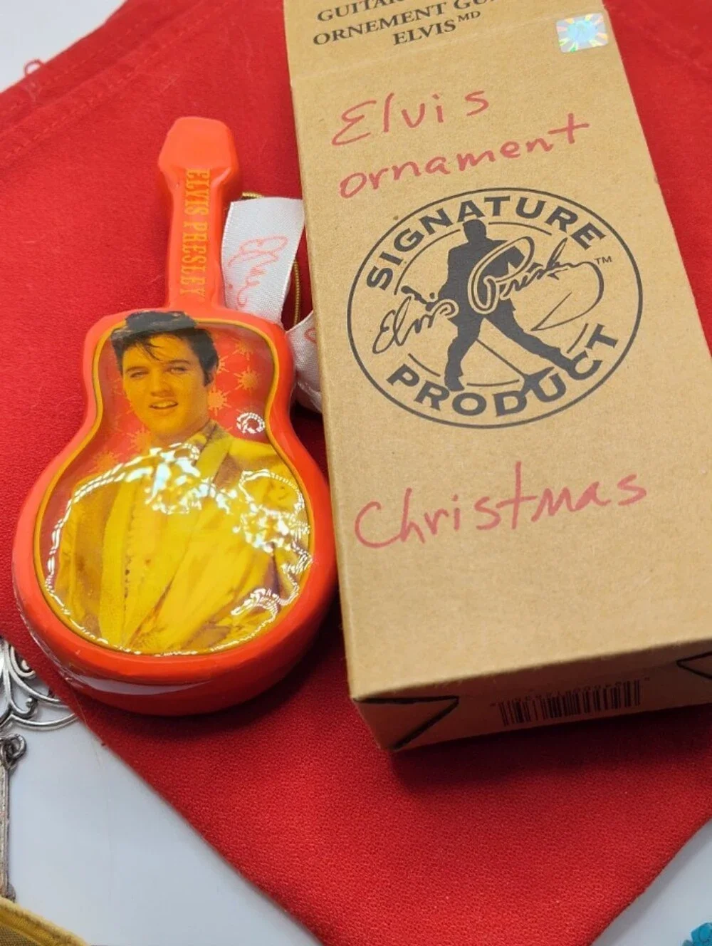 2006 Elvis Presley Vandor Guitar Christmas Ornament NIB Signature Product
